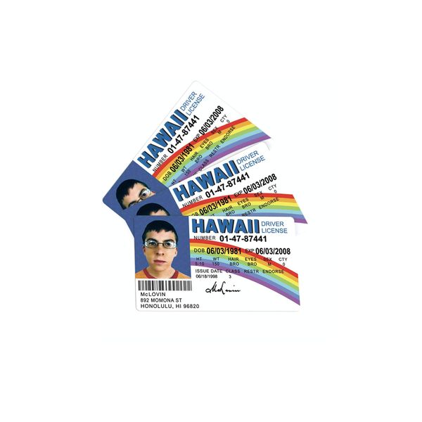 bA1 Gag Gifts - Fun McLovin Joke License ID Card 3 Pack - Funny Gag Gift Prank - McLovin ID Cards for Costume Props