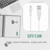 CJP-Geek 3.3ft White Micro USB Cable Computer PC Laptop Data Sync Cord Replacement for Sound Oasis Bluetooth Sleep Sound System BST-100
