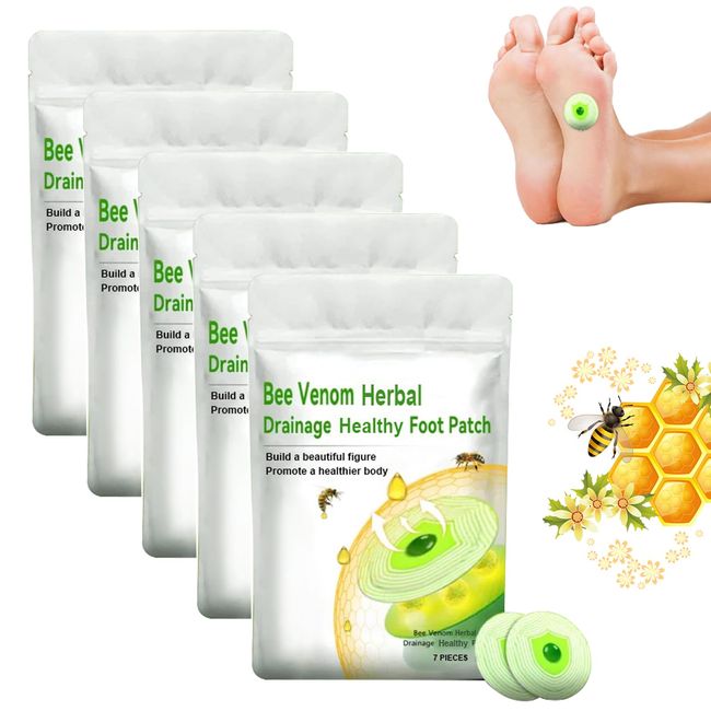 Asheyya 5Pack/35pcs Lukmlca Bee Venom Lymphatic Drainage Patches