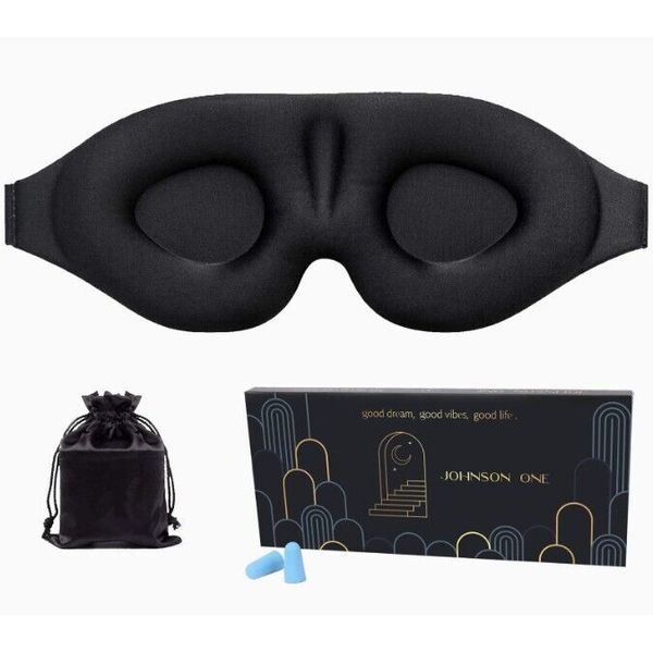 3D Eye Mask with Earplugs, 3D Sleep Mask- Black NIB/Sealed