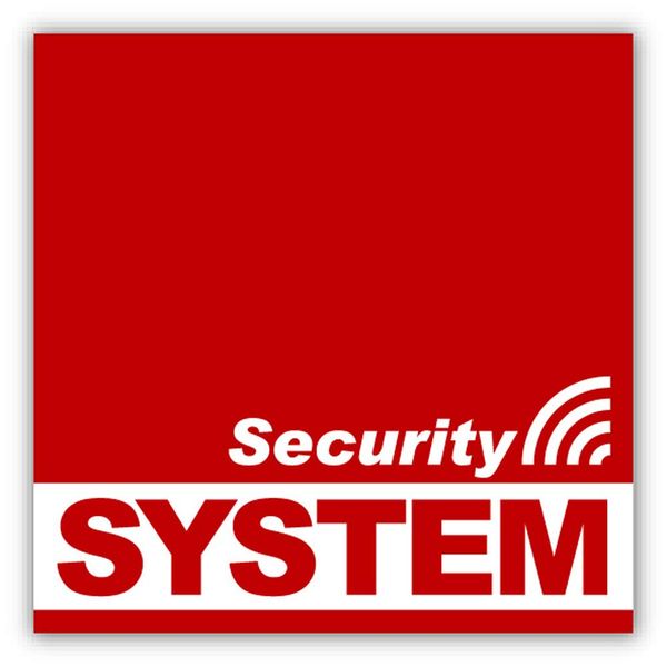 5 Security Stickers for Security Camera Security Security Stickers 3.1 x 3.1 inches (80 x 80 mm)