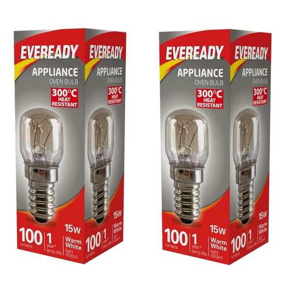 2x Eveready Appliance Bulb 15W