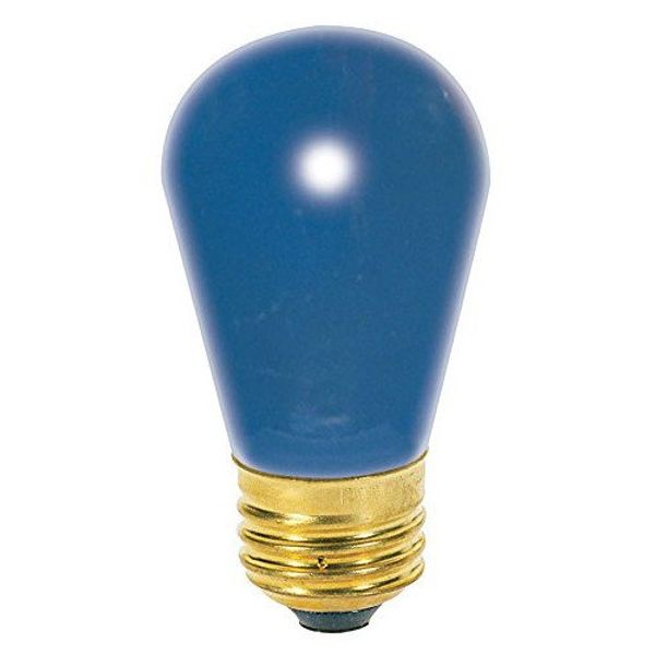 Norman Lamps 11S14-130V-CBx25 11W Ceramic Blue Light Bulb, 130V (Pack of 25)