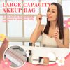 Thoquene Floral Quilted Cosmetic Bag Make Up Bag, pink, Fashion