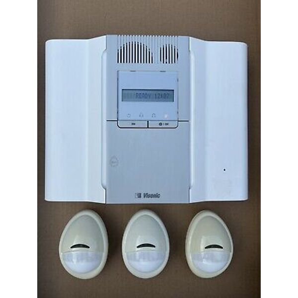 Visonic Powermax Complete Alarm Control Panel + 3 PET Sensors For Sale (868)