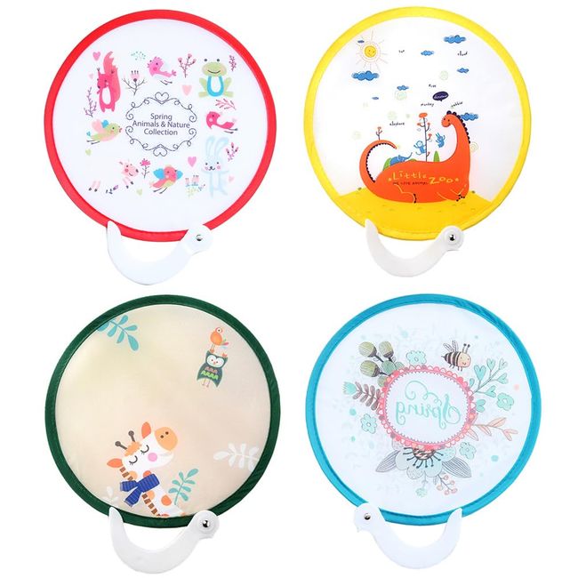 MinniLove Fan, Folding Fan, Convenient to Carry, Mini Fan, Cute Picture, Folding Storage, Includes Storage Bag, Waterproof, Lightweight, Convenient, Compact, Ultra Lightweight, Convenient to Carry, Suitable for Festivals, Sports Events, Fireworks, Travels