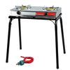 XtremepowerUS Outdoor 2-Burner Stove Propane Range Auto Ignition LPG w/ Stand
