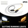 60cm LED Switchback DRL Tube Light Strip Amber Sequential Flowing Turn Signal US