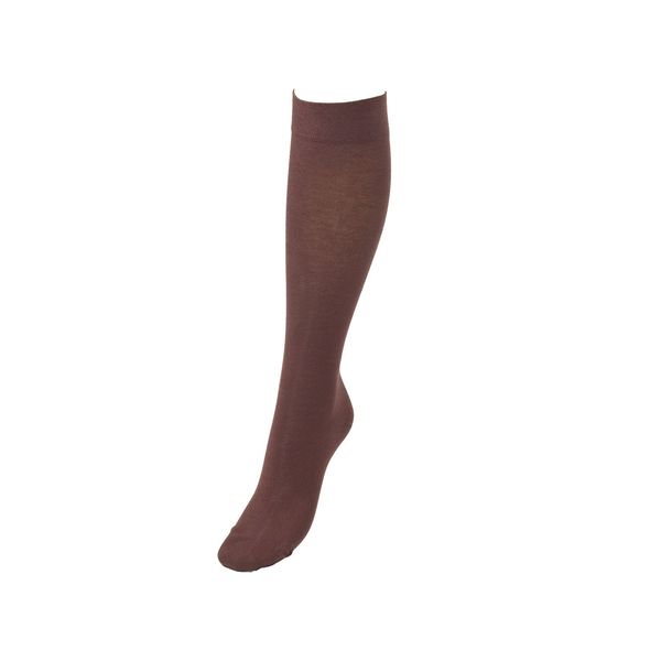 COMPRESSANA Microcotton - Extra Warm Support Stockings - with High Cotton Content - Ideal for Autumn and Winter - Medium Support with Approx. 14 mmHg Compression (Support Class 2) - 1 Pair, chocolate