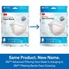 3M Filtering Barrier Face Covering, Soft, Breathable Materials, Convenient & Disposable, One Size, 5-pack