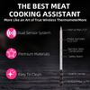 Wireless Smart Meat Thermometer, Bluetooth Probe BBQ Grill Smoker