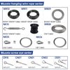 Durable T304 Stainless Steel Eyelet Screws - 20-Pack for Easy Installation