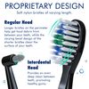 Sonic-FX Duo Dual Handle Rechargeable Electric Toothbrush Set for Adults and Kids - 3 Modes, Smart Auto-Timer - with Charging Dock Brush Holder and 14 Brush Heads - Black and White