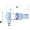 Swageless Fork Terminal Wire Rope Fitting Stainless 6MM (Cable Rigging Jaw)