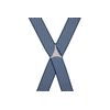MANDITTIONS XL Navy Blue Geometric Pattern Trouser Braces 35mm Wide 4 Silver Clips Extra Long 48 Inch