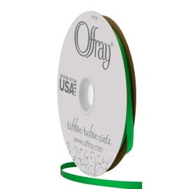 Offray Double Face Satin Ribbon, Green