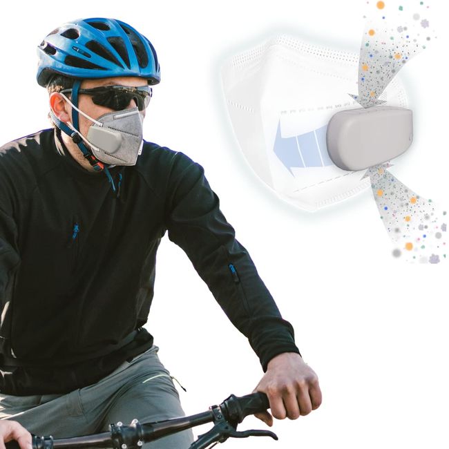 [JKKL] Clip-on Mask Personal Wearable Air Purifier Purified Fresh Air and Better Ventilation Makes Breathing Easier by Wearing Masks Eliminates Breathing Difficulty Masks Filters Puricent Smart Mode eliminates the hassle of busy people from pollen, air po