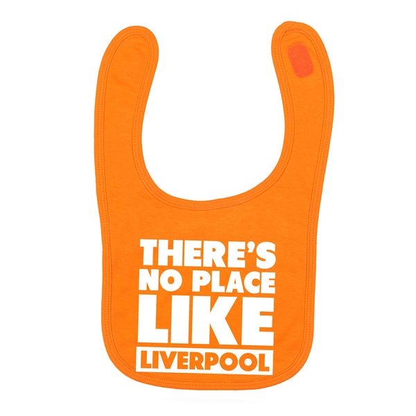 Flox Creative Orange Bib There's no Place Like Liverpool