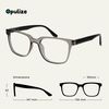 OPULIZE LEO Reading Glasses - Large Rectangular Frame - Grey - Black Arms - Mens Womens - Spring Hinges - R55-7 - +3.00