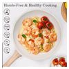 SODAY 12 Pcs Pots and Pans Set, Nonstick Cookware Sets White Granite Induction