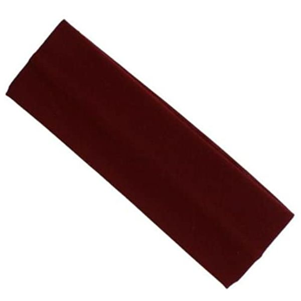 Topkids Accessories Yoga Headband Head Band Kylie Hairband Hair Band Hair Bandeau Stretchy Elastic Gym Sports Fabric For Women, Men and Boys, Girls (7cm / 2.7", Burgundy)