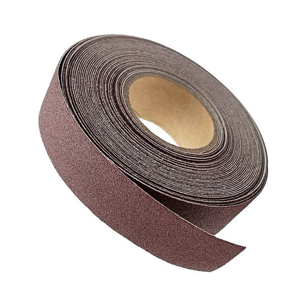 80 Grit Continuous Sandpaper Roll 2.54cm x 8m Emery Cloth Aluminium Oxide Abrasive Sandpaper Roll Drum Sander Sandpaper Rolls for Wood Furniture Finishing Metal Sanding Automotive Polishing