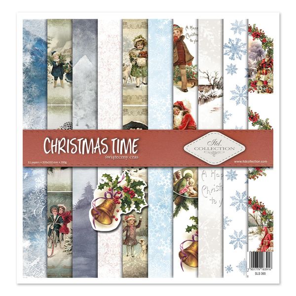 ITD Collection Scrapbooking Paper Set Scrapbooking Papier 12 x 12 Zoll, 310 x 320 mm, Dekorpapier 30 g/m² - Scrapbook Papier (SLS-065 - Christmas Time)