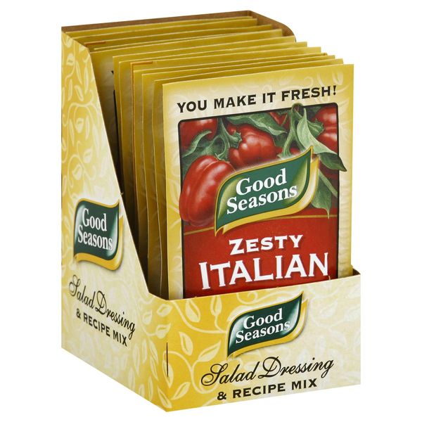 Good Seasons Salad Dressing & Recipe Mix .6-.75oz Packets (Pack of 12) (Zesty Italian .6oz)