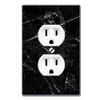 WIRESTER Duplex Outlet Cover Wall Plate/Switch Plate - Cloudy Black Marble