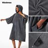 Winthome Changing Bath Robe, Surf Poncho Towel with hooded (M, Grey)