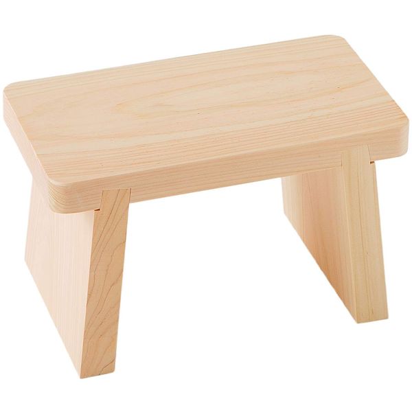 Ikegawa Wood Bath Chair, Cypress, Small, Made in Japan, Natural, Approx. 10.6 x 5.9 x 6.5 inches (27 x 15 x 16.5 cm)