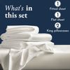 Certified Luxury 100% Egyptian Cotton Bed Sheets, King Size Sheets for King Size