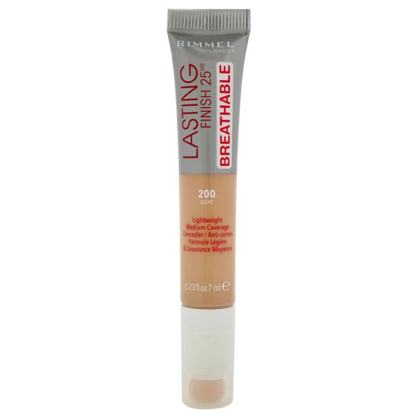 Rimmel London Lasting Finish Breathable 25H Correttore, Copre Occhiaie, Imperfezioni e Discromie, Light , 7 ml