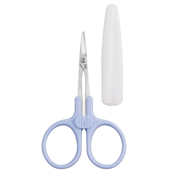 Kai ECOMONO KQ3178 Fashionable Scissors That Can Disassemble and Dispose of Makeup Scissors Disassembly Type Curved Blade with Cap Nose Hair Mayu
