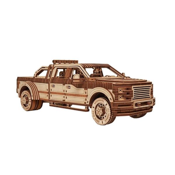 Wood Trick Full-Size Pickup Truck Model Mechanical 3D Wooden Puzzle Best DIY Toy