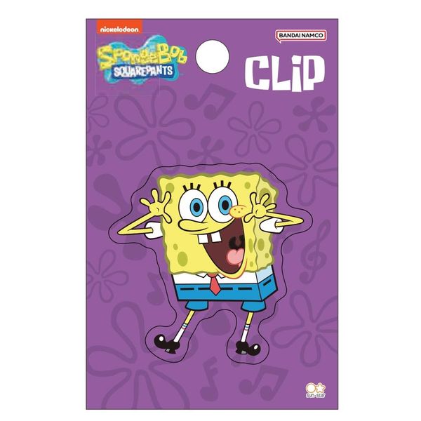 Sunstar Stationery Sponge Bob Clip, Acrylic Clip, C Pattern S3623505