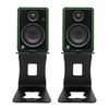 Mackie CR4-X 4" Multimedia Monitors (Pair) Bundle with Knox Gear Monitor Stands