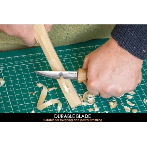 BeaverCraft Wood Carving Knife for Whittling Sloyd Knife C4 3.14" Wood Whittling Knife for Roughing Wood Carving Chisel Knife for Beginners and Profi - Spoon Carving Tools Knives for Woodworking