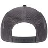 OTTO 6 Panel Low Profile Contrast Vertical Mesh Back Cap - Blk/Blk/Ch.Gry