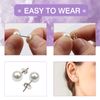 TOAOB 30pcs 925 Silver Earring Backs Secure Earring Safety Backs Ear Lockings Replacements for Studs Locking