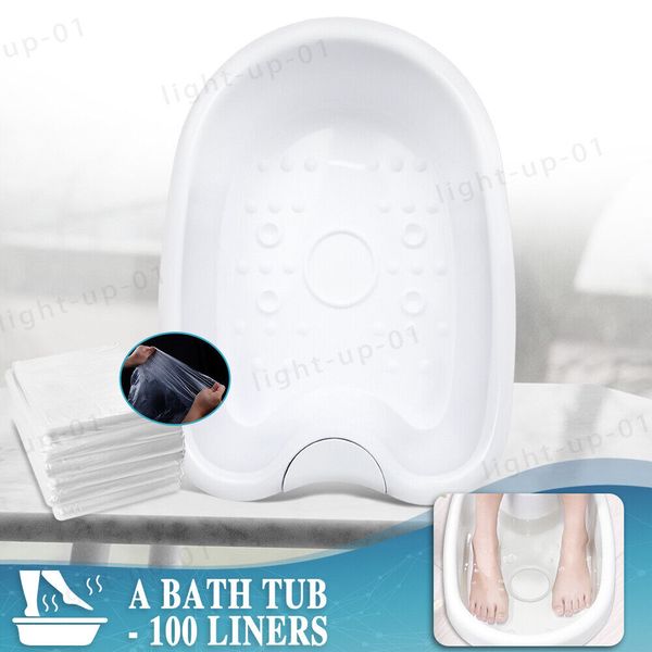 Foot Bath Tub with 100 pack Plastic Liners for Ionic Detox Cleanse Machine Home