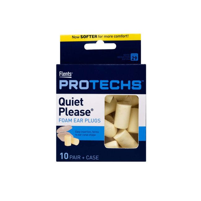 Flents Quiet Please Ear Plugs Comfort Foam Hearing Protection Easy Use 10 Pair