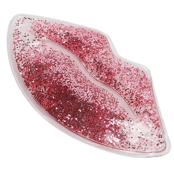 Lippenförmiges Eispflaster, Heiße und Kalte Kompresse, Gel-Lippenpflaster, Gel Ice Pack Lip-Shaped Reusable Reduziert Schwellungen Auslaufsicher