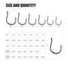 Dingbear 50Pcs Tiger Fish Hook Fishing Hooks