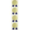 BC-1S Blue Gold Flat Ribbon Gift Stickers (100 Count)