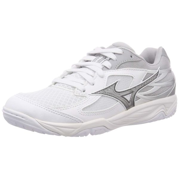 Mizuno Royal Phoenix 3 Club Activities Lightweight Libero Setter Volleyball Shoes, white/silver/grey