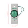 Push to Exit Button for Door Access Control Big Press Button IP68 Waterproof 304 Stainless Steel Shell NO/COM Output
