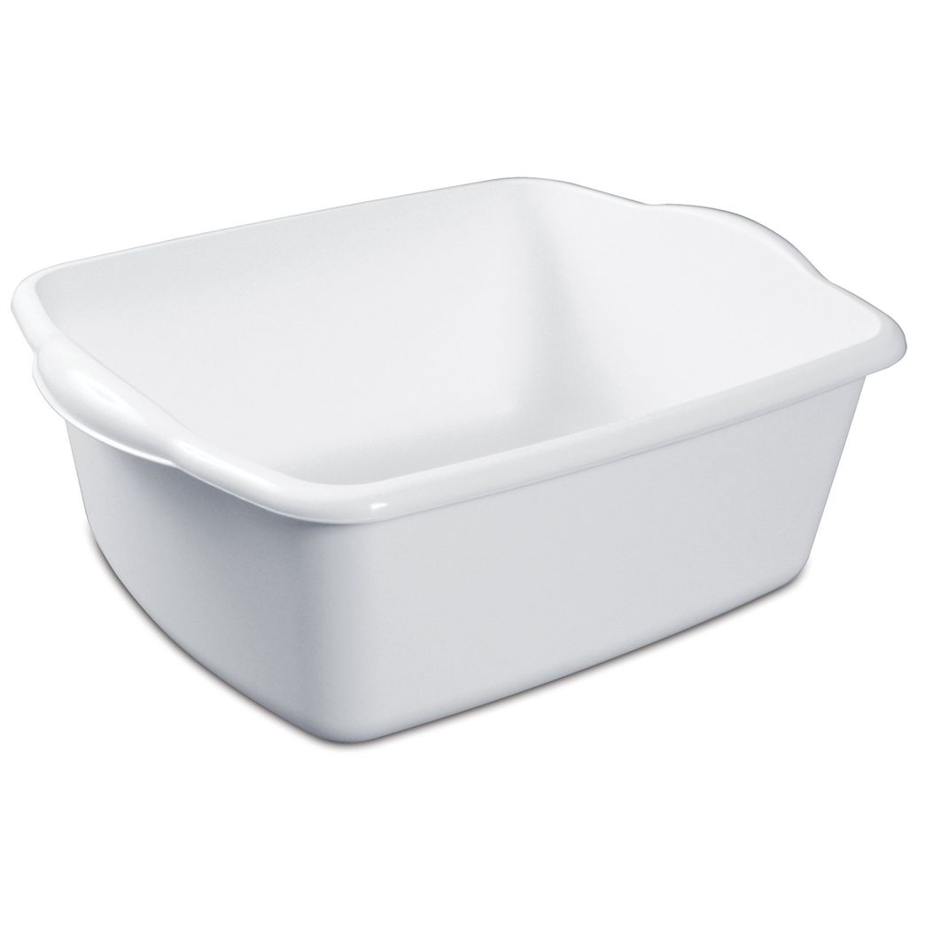 Sterilite 12 Qt. Dishpan Plastic, White 