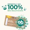 o.b. Organic Normal Tampons, 100% Organic Cotton, Plastic-free, 64 Count