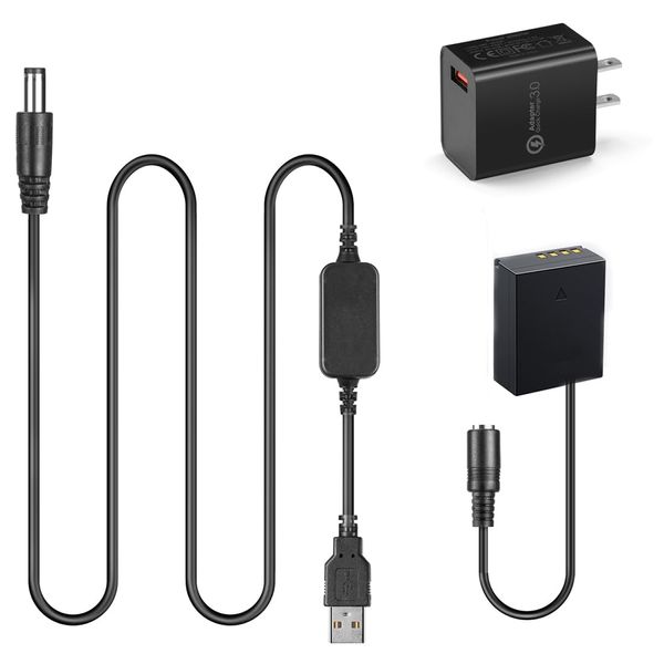 Raeisusp BLH-1Dummy Battery BLH1 DC Coupler USB Cable for Olympus E-M1 MARK II E-M1 MARK III EM1 X